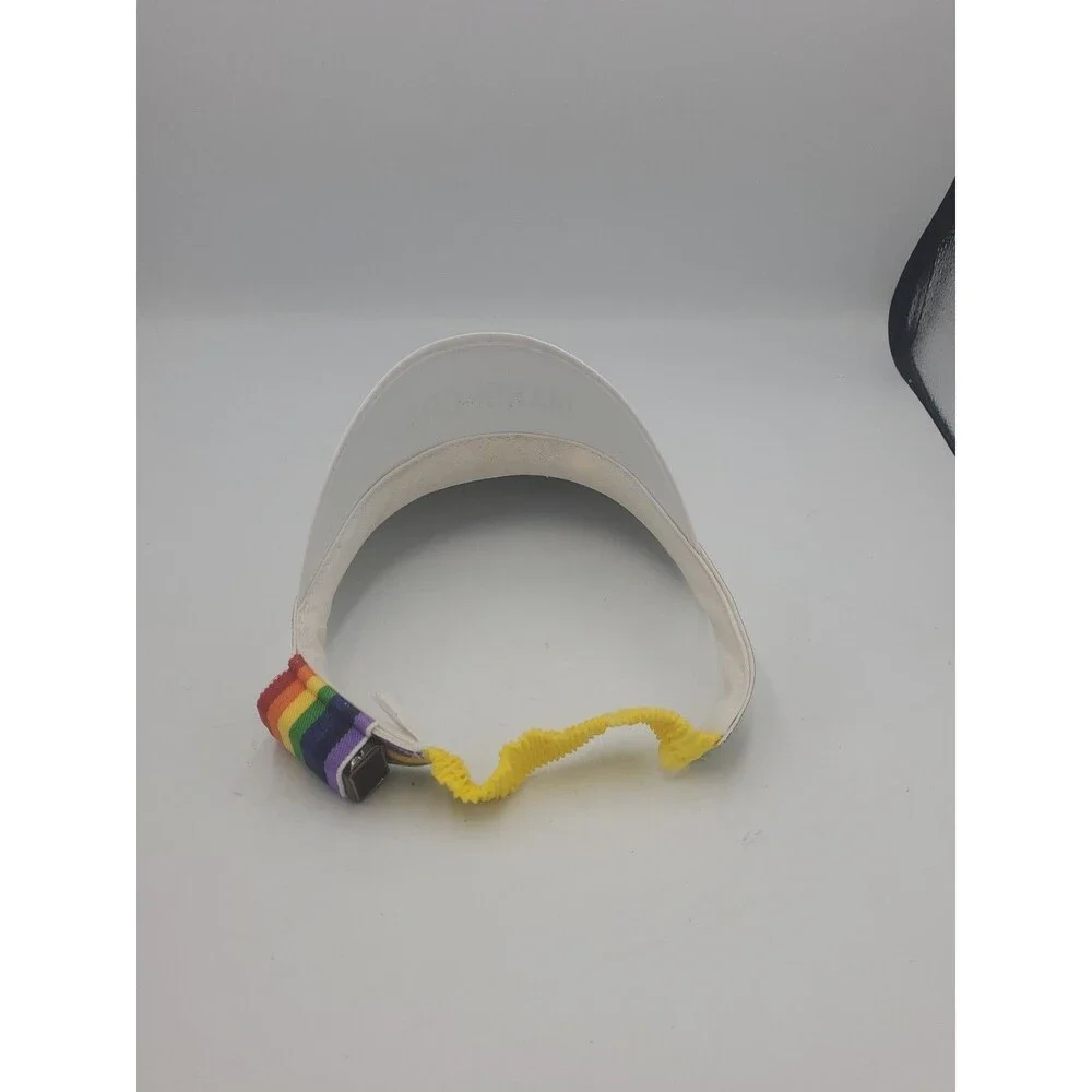 Vtg Lighted Colorful Sun Visor New Orleans Mardi Gras Retro Hat Rainbow Headband